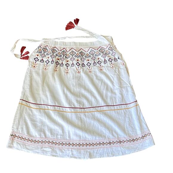 NewDenim & Co Canyon Retreat Oasis Embroidered Linen blend Skirt SizeLarge Boho - Picture 3 of 8